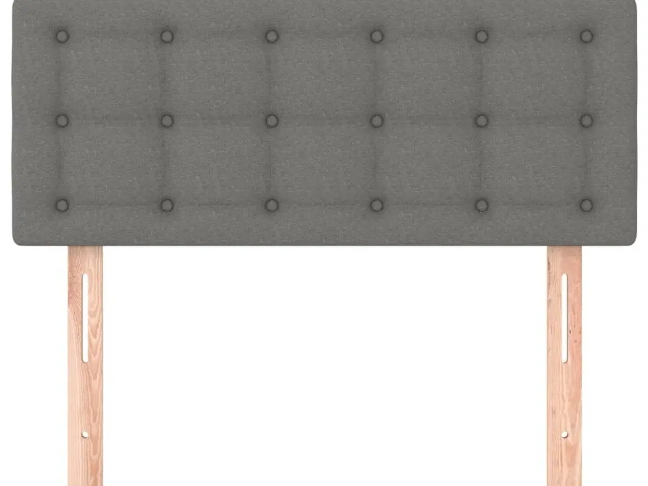 Billede 3 - Sengegavl 90x5x78/88 cm stof mørkegrå