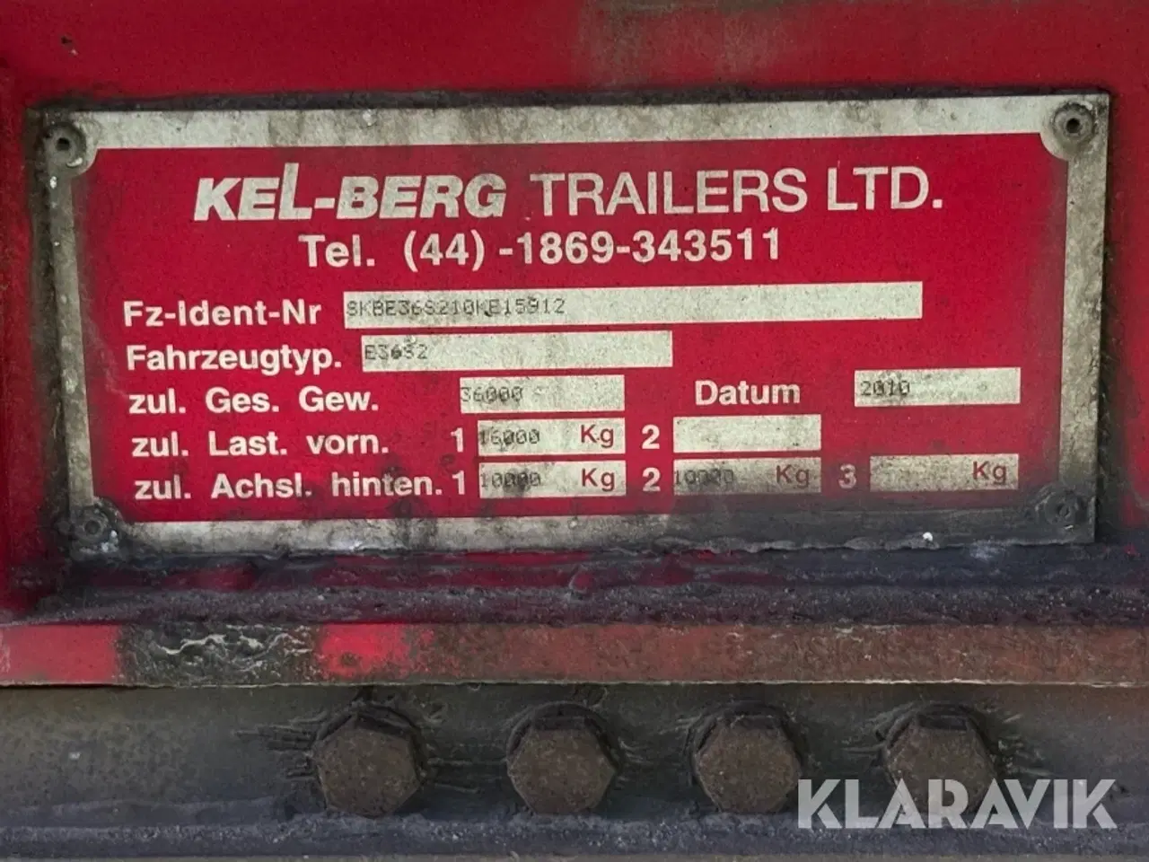 Billede 5 - Gardintrailer Kel-berg E36B2