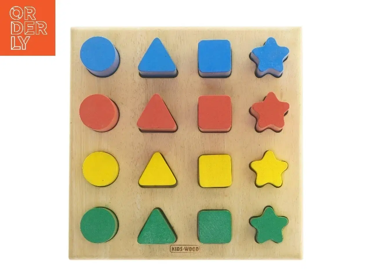 Billede 1 - Træpuslespil med forskellige former fra Kids Wood (str. 27x27 cm)