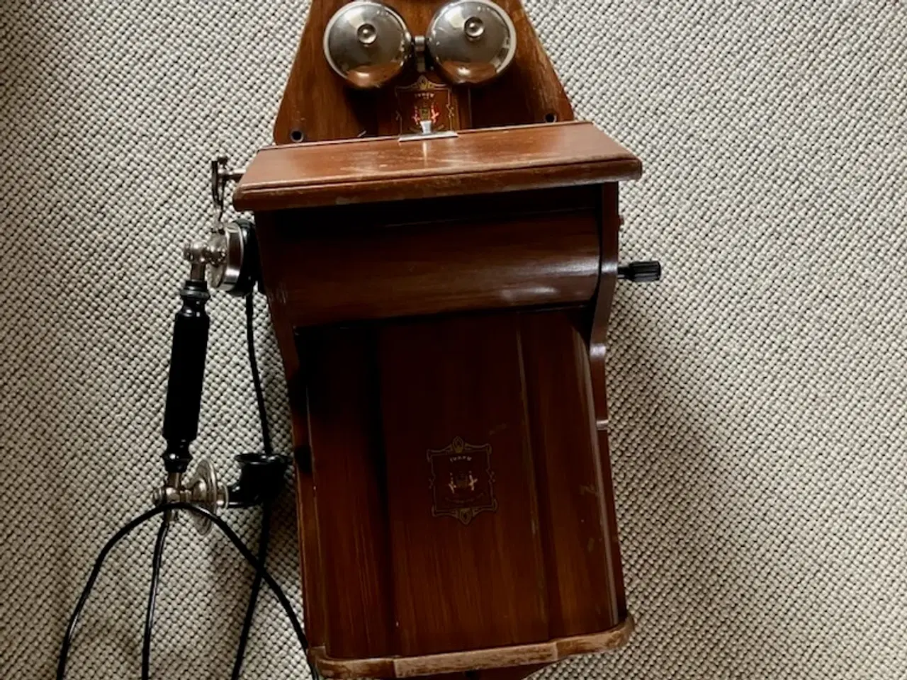 Billede 1 - Gammel antik vægtelefon fra jydsk 