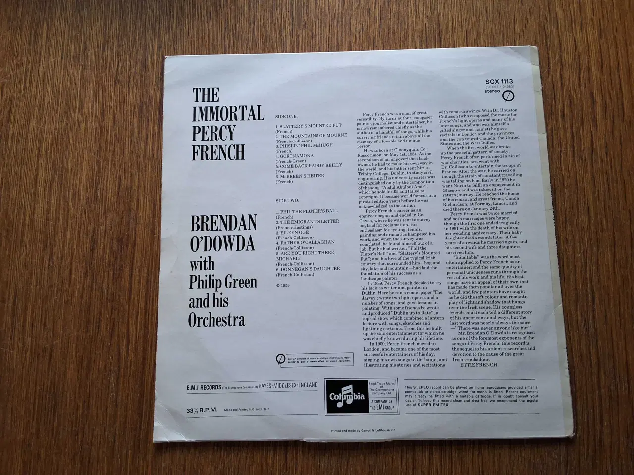 Billede 2 - LP - BRENDAN O'DOWDA  with Philip Green 