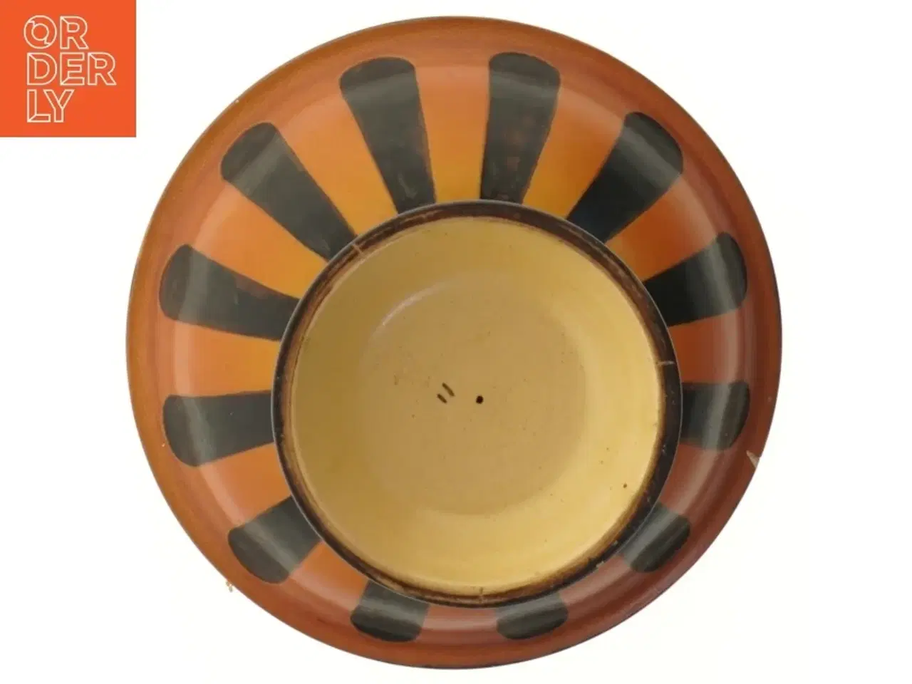 Billede 3 - AXEL SØRENSEN. Skønvirke opsats / frugtskål på fod, glaseret terrakotta, P. Ipsens Enke, model 182, Danmark, formgivet 1926. (str.