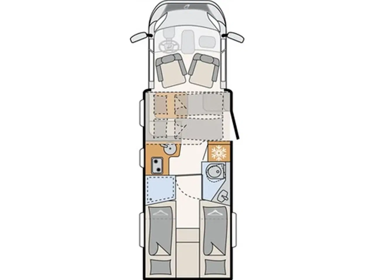 Billede 18 - 2022 - Dethleffs Just T 7052 EB - 90 Year   Enkeltsenge og garage - 90 års udstyrsmodellen