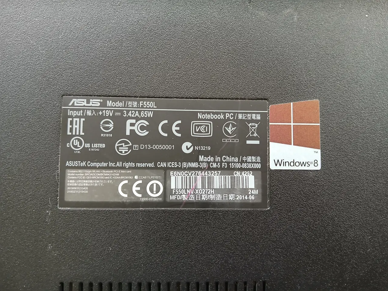 Billede 12 - 15,6”  ASUS F550L – PC