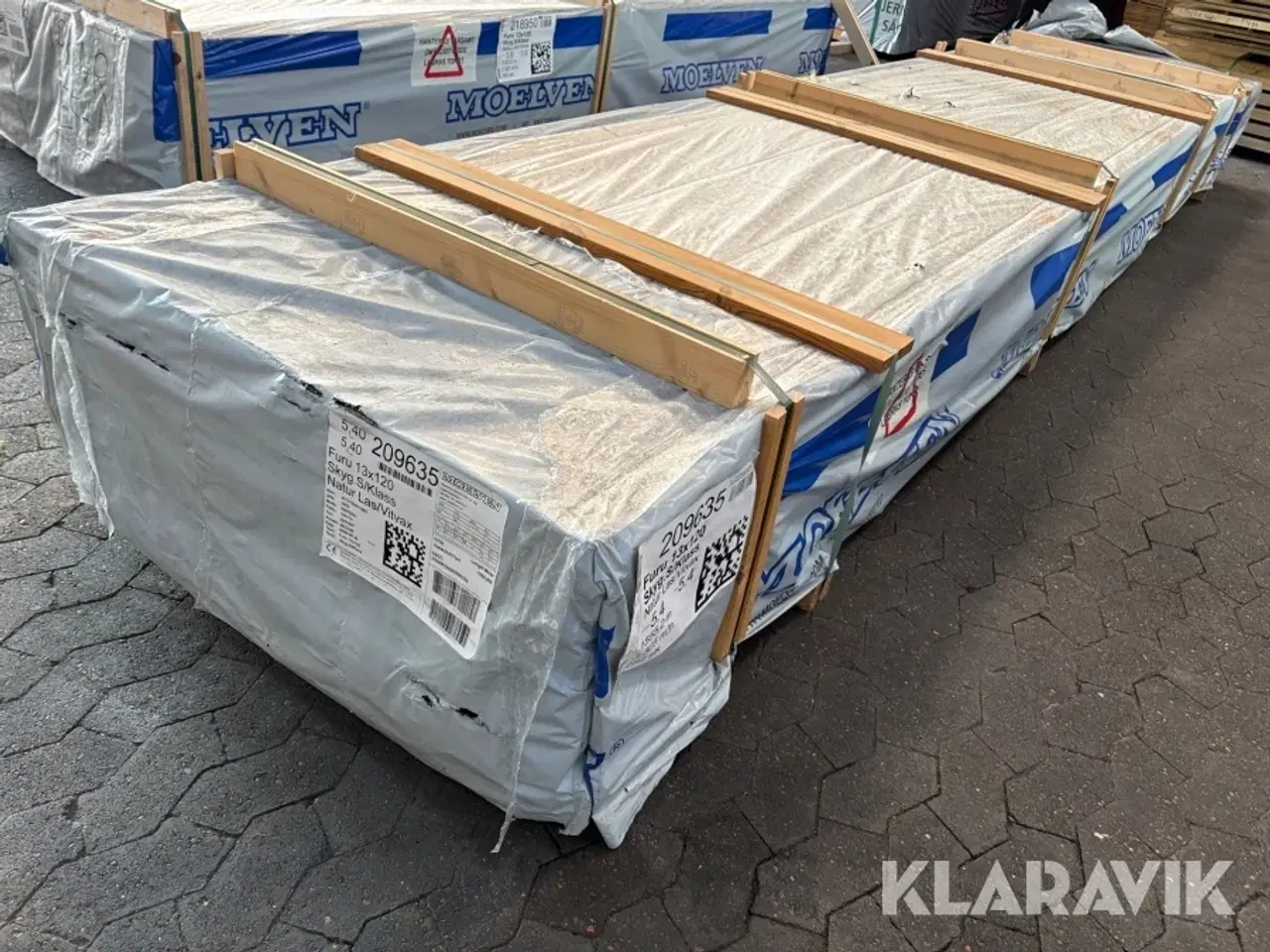 Billede 4 - Loft brædder Moelven Ludet hvid voks - 288 brædder