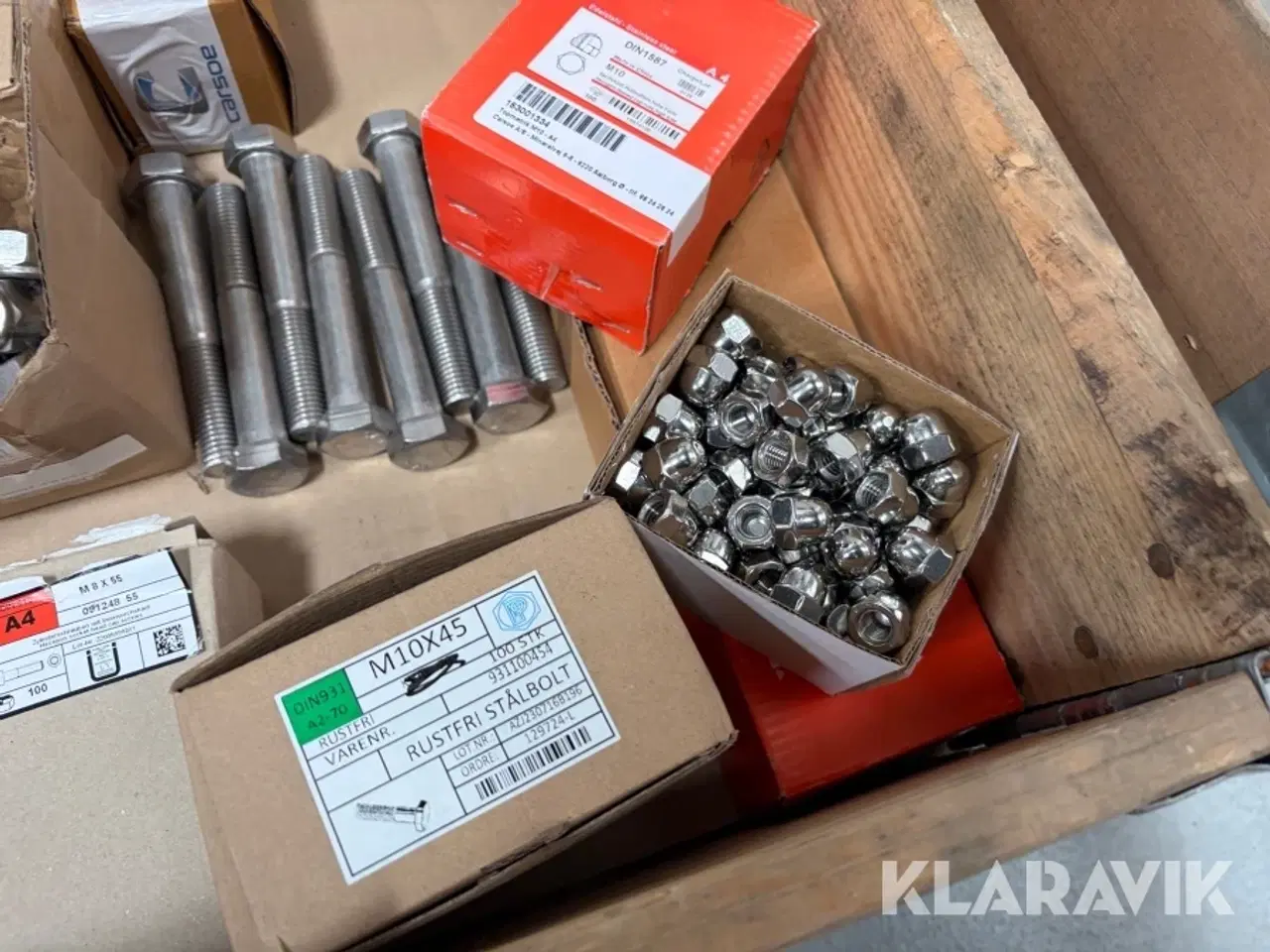 Billede 8 - Lot - bolte og møtrikker rustfri og syrefast stål - 1 palle