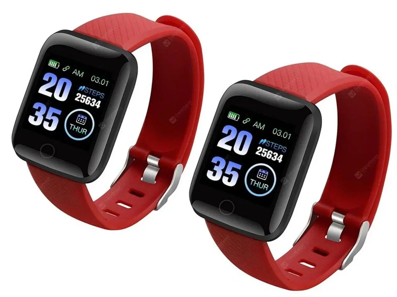 Billede 1 - 2 stk. Motionsure, rød.