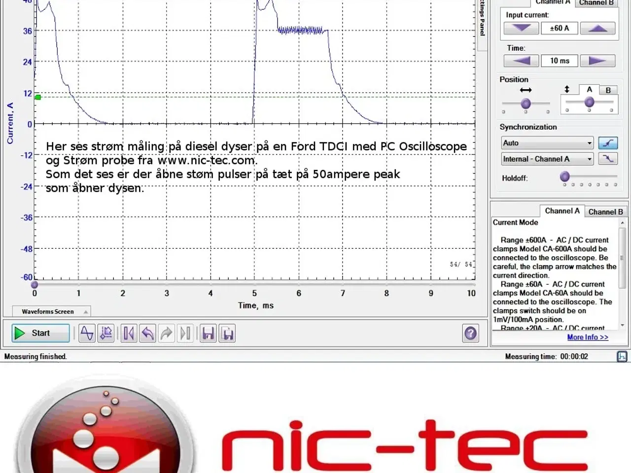 Billede 2 - 60 Ampere Strømtang probe for OscilloScope