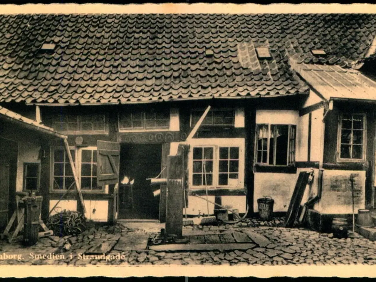 Billede 1 - Faaborg - Smedien i Strandstræde - Rudolf Olsen 2302 - Ubrugt