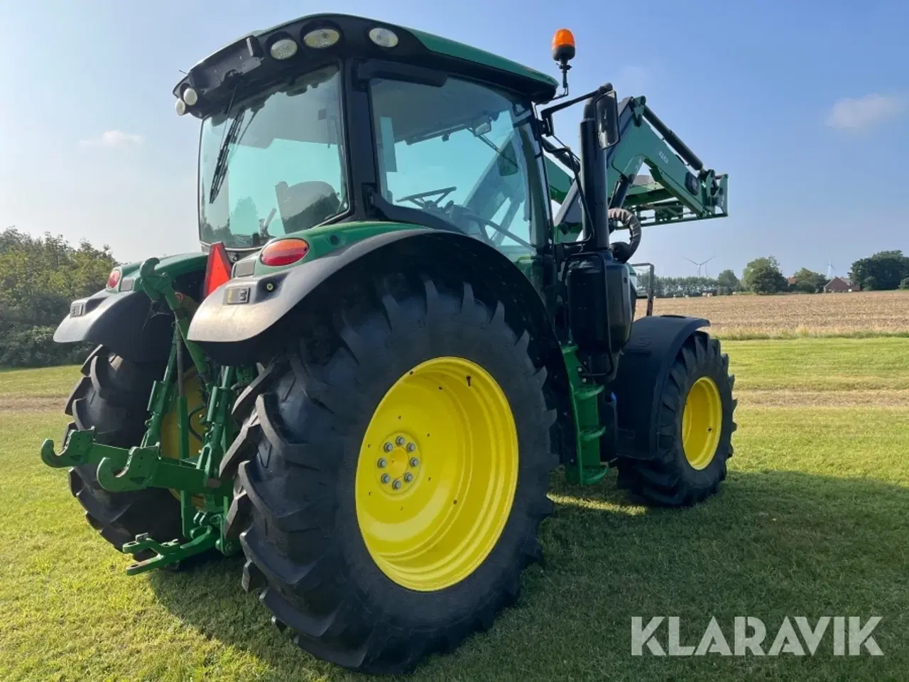 Billede 4 - Traktor John Deere 6120 R med frontlæsser