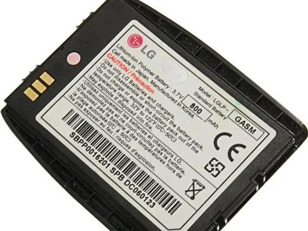 Billede 1 - Batteri LG LGLP-GASM Li-Ion 3,7V 800mAh