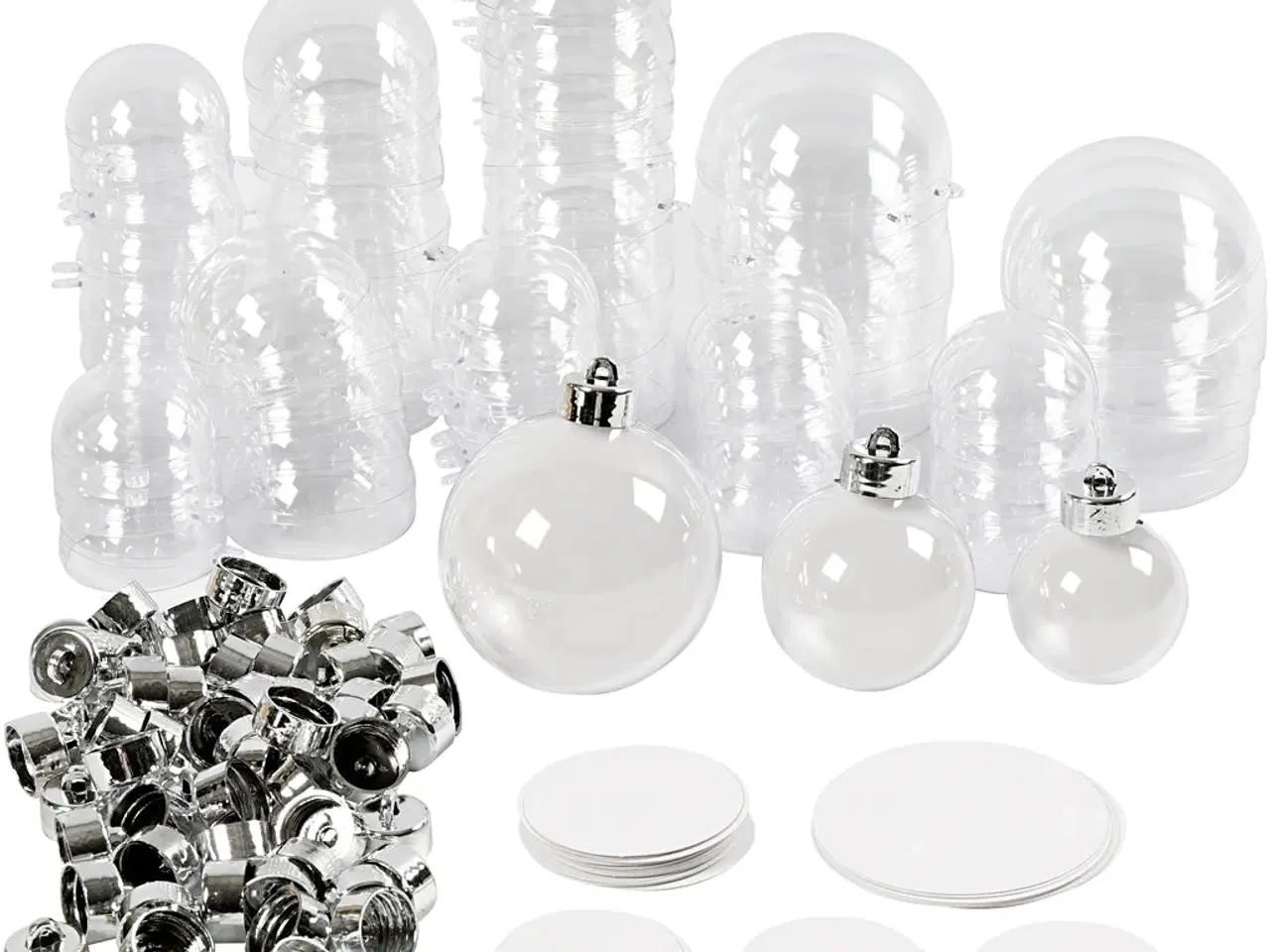 Billede 1 - Deko-kugler 60 stk. - 5, 6 & 8 cm til kreative projekter