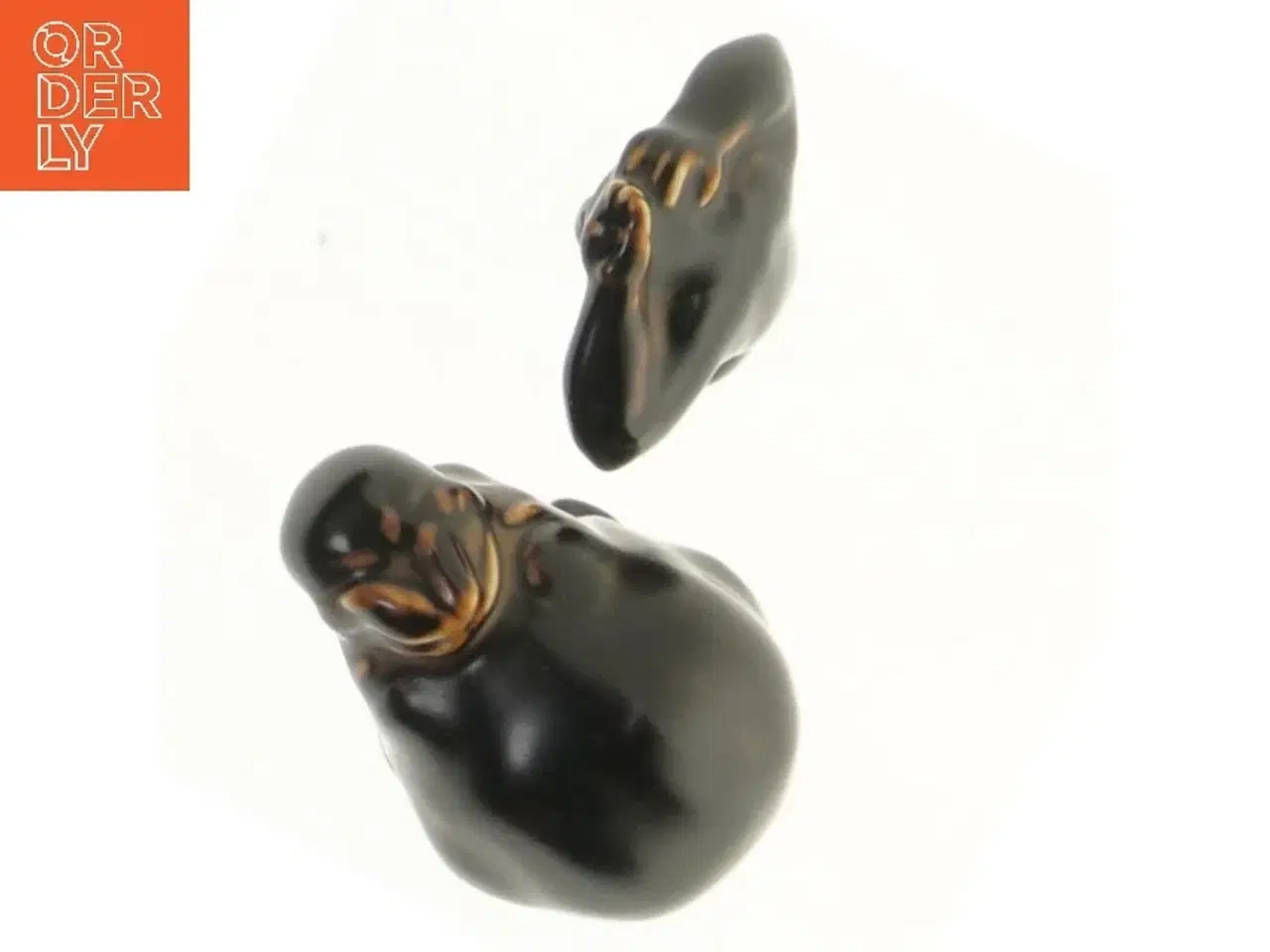 Billede 3 - Sort keramiske figurer af dyr (str. 7 og 6 cm)