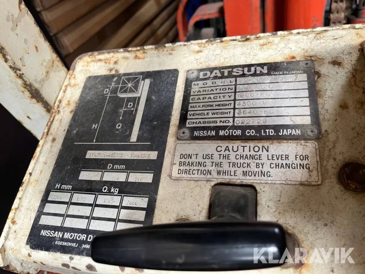 Billede 4 - Gaffeltruck Datsun PF02