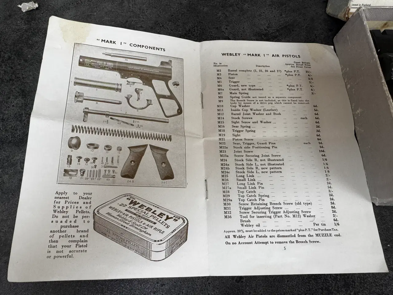 Billede 6 - Webley and Scott mark 1 luftpistol
