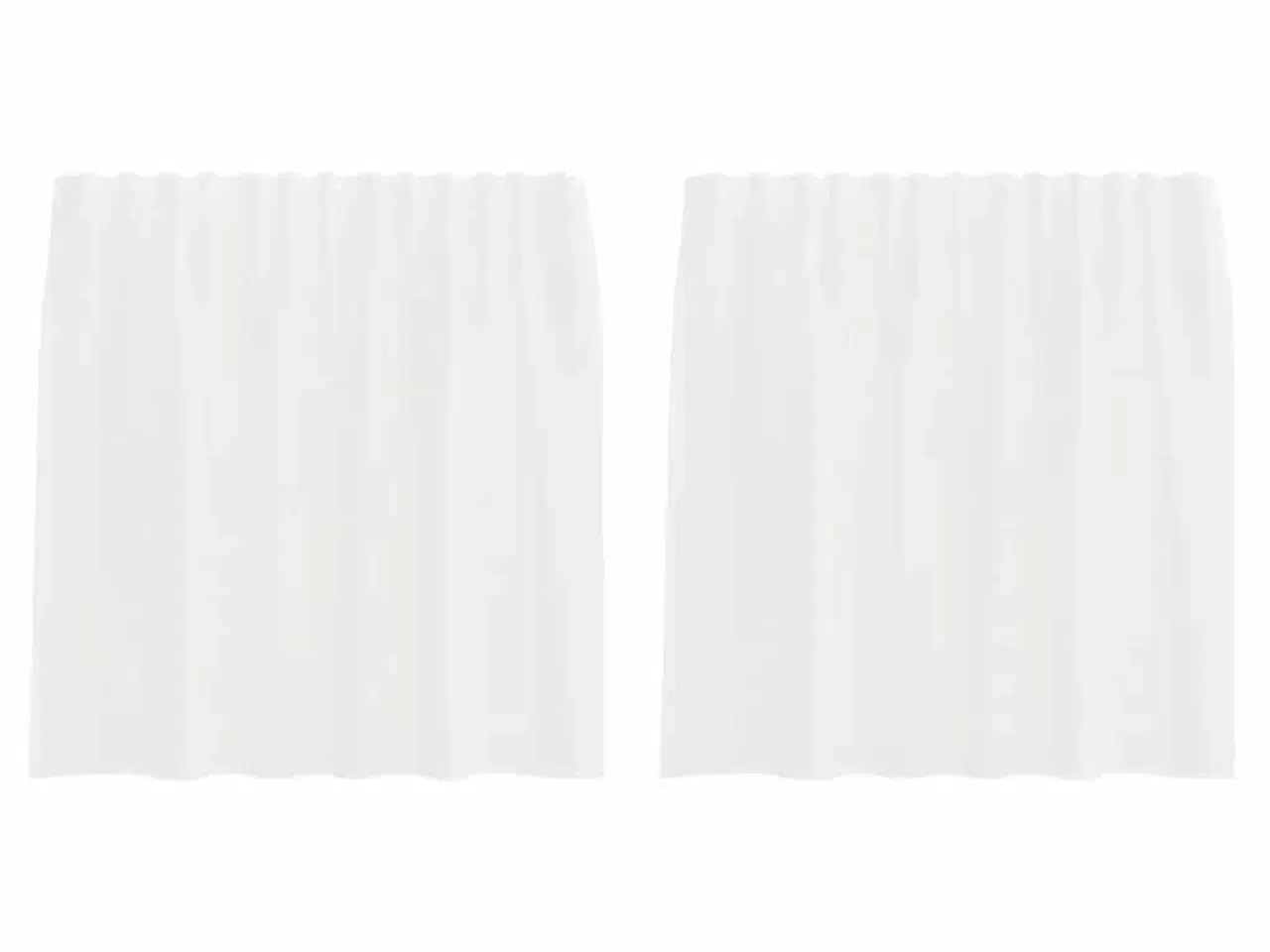 Billede 2 - Voile-gardiner med løkker 2 stk. 140x140 cm hvid