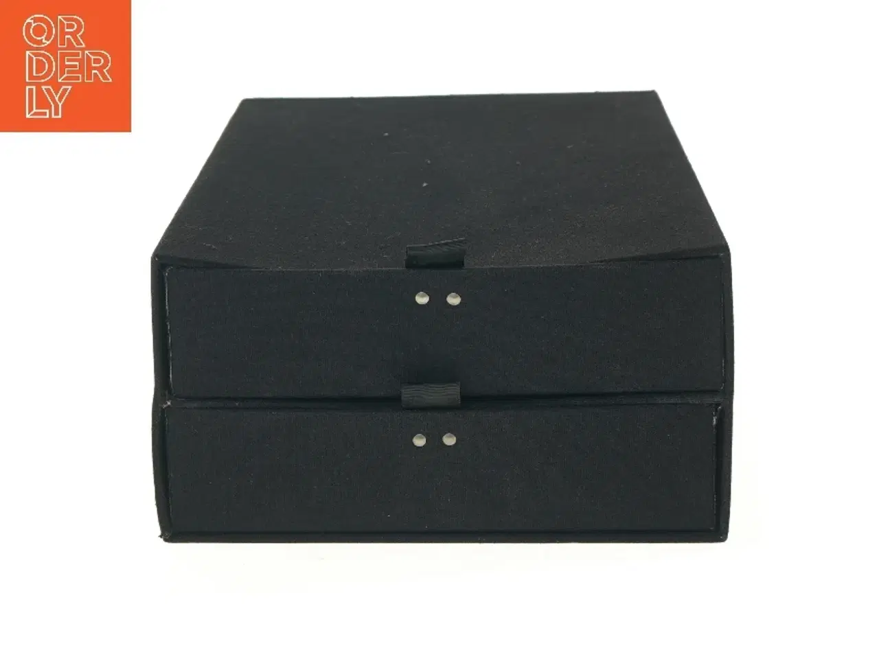 Billede 1 - Sort opbevaringsboks med skuffer (str. 34x25 cm)