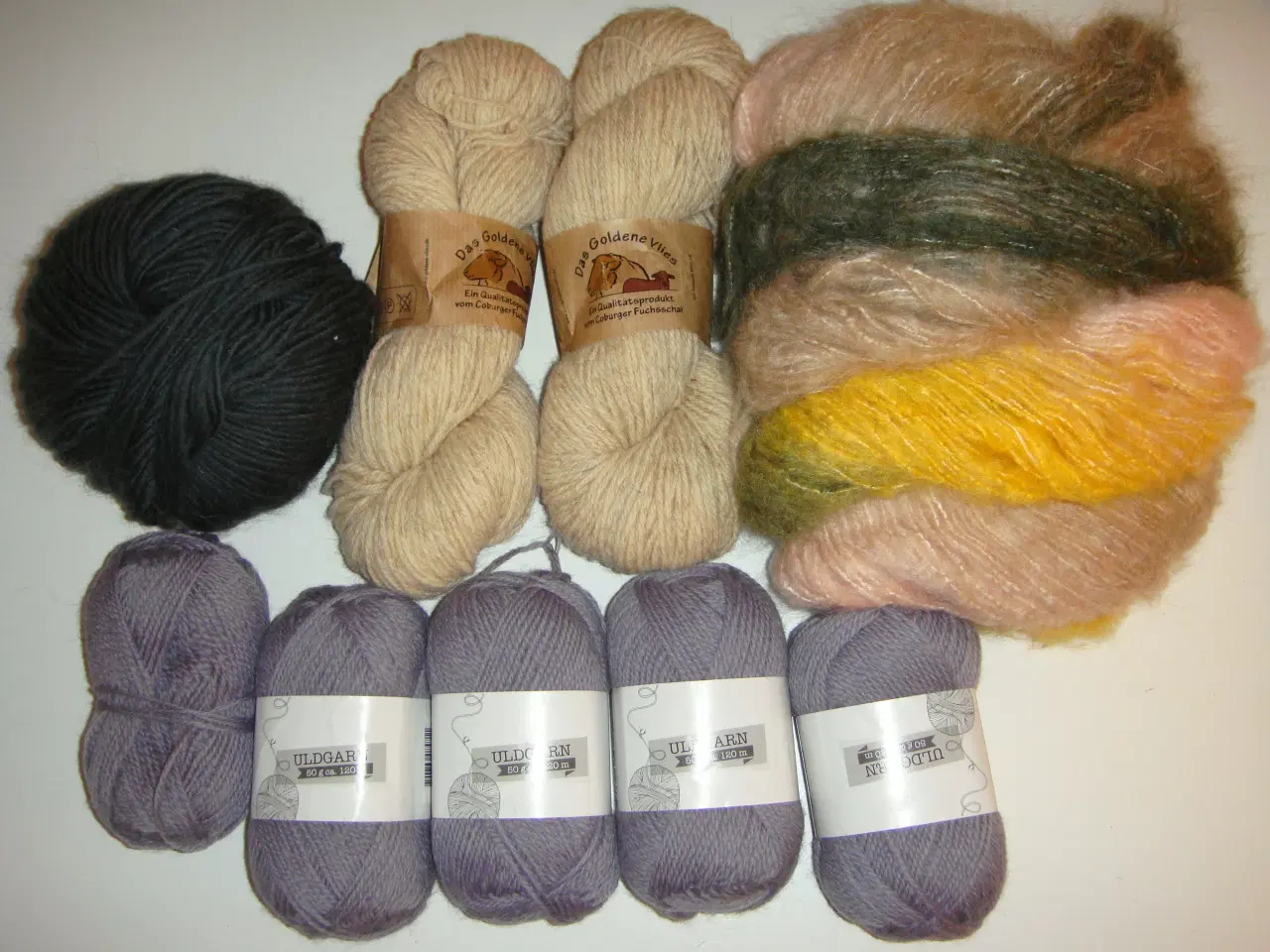 Billede 1 - 650 gram uld og mohair garn