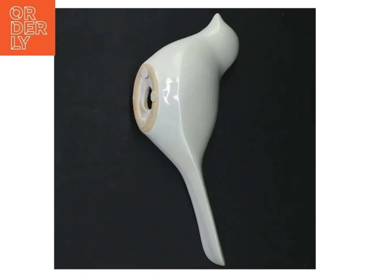 Billede 4 - Hvid fugl figur (str. 21x9 cm)