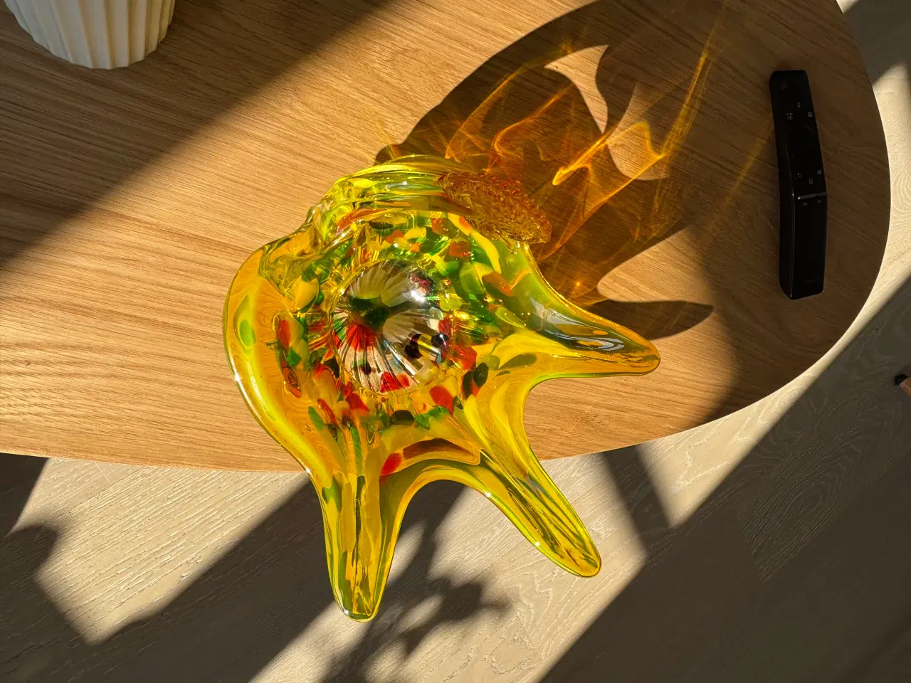 Billede 3 - Smuk vintage Murano-style glas-skulptur – gul fugl