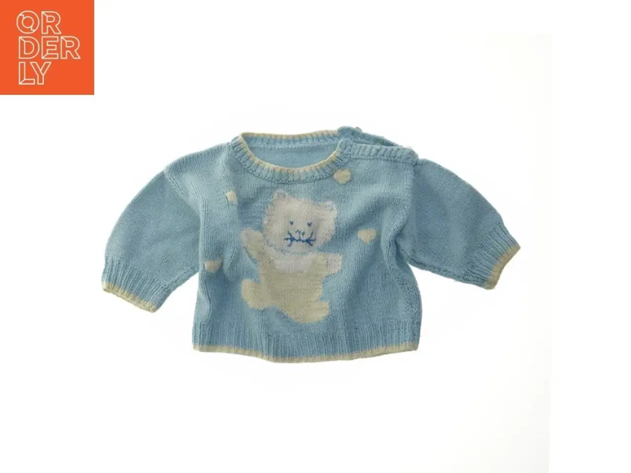 Billede 1 - Babytrøje med bamsemotiv (str. Bryst. 31 cm. længde. 27 cm)