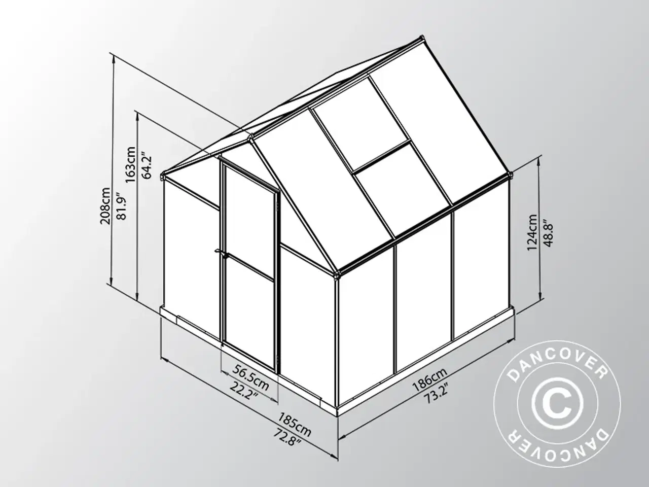 Billede 3 - Drivhus polycarbonat 3,4m², Palram/Canopia, 1,85x1