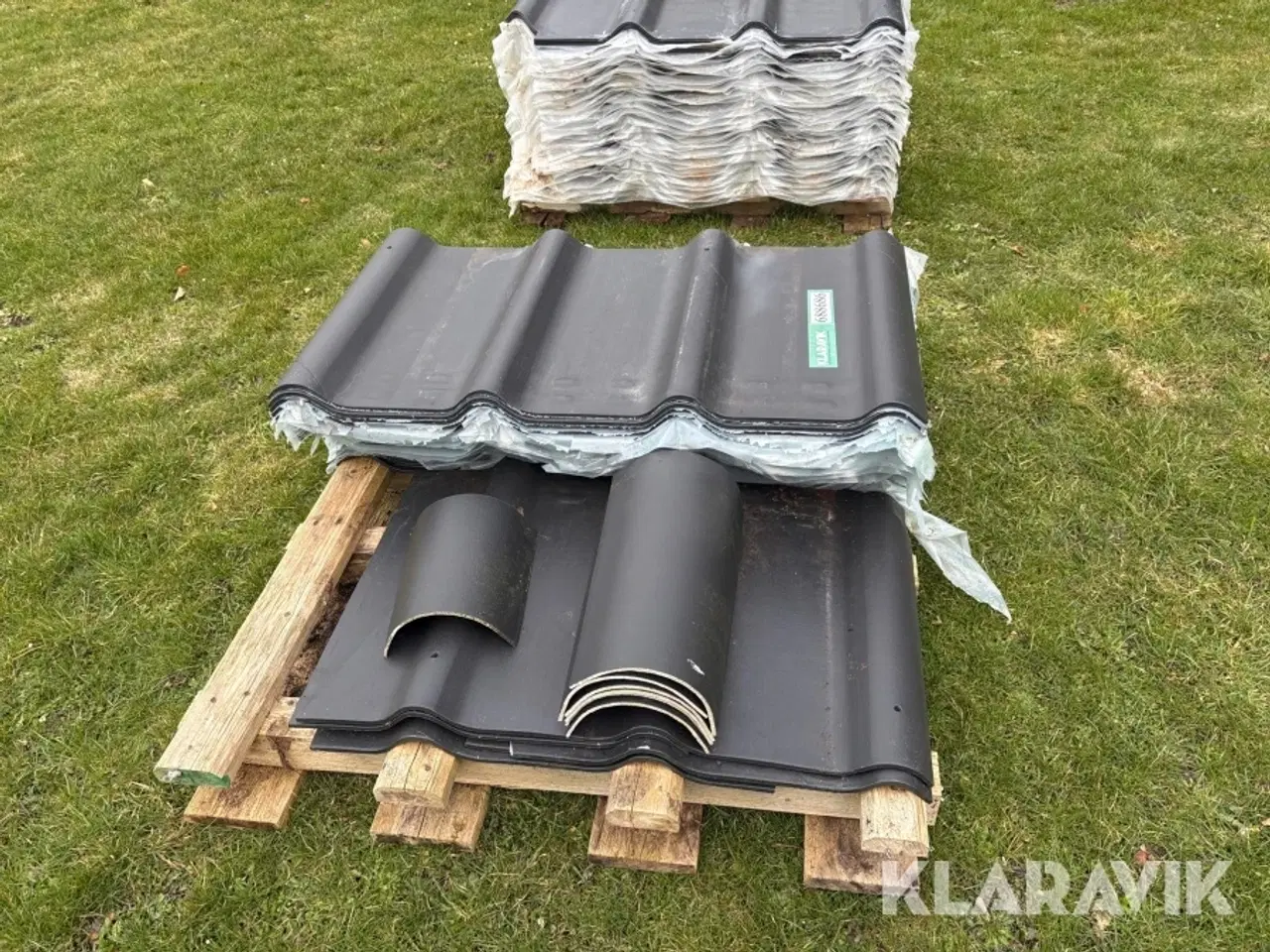 Billede 2 - Fibercement tagplader Toscana 75 nye + 6 ryg + 29 delte