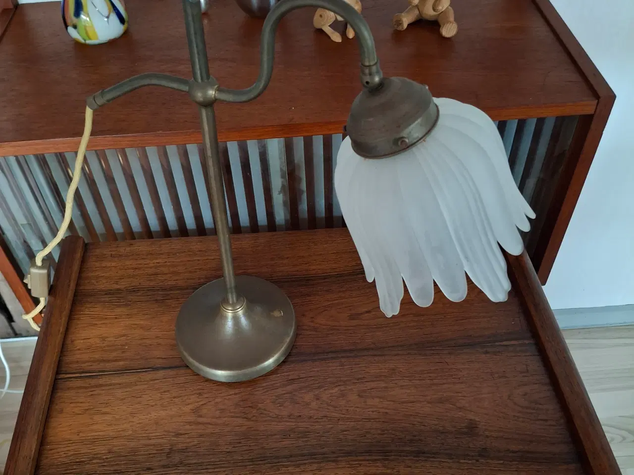 Billede 7 - Ældre dansk bordlampe I art nouveau stil 