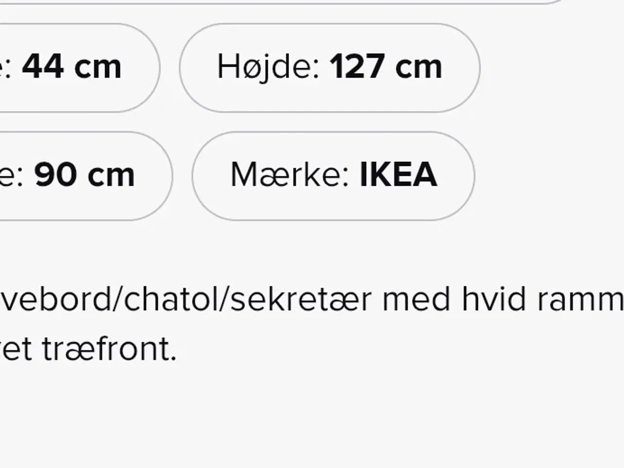 Billede 2 - Ikea skrivepult/chatol købes 