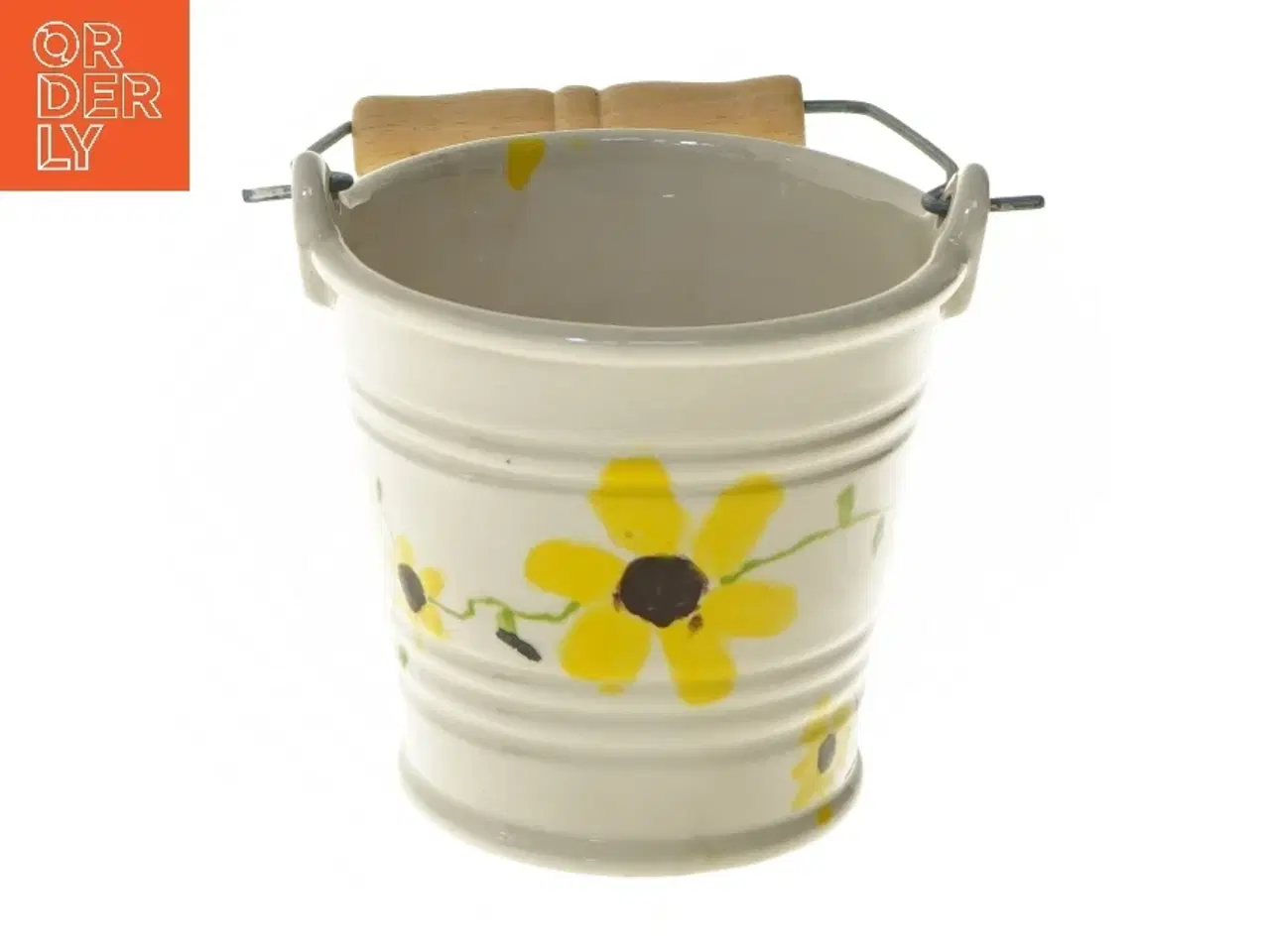 Billede 1 - Lille malet spand med håndtag (str. Ø 11 cm længde 10 cm)