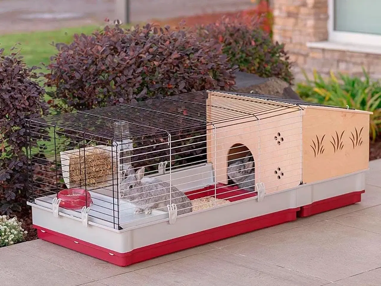 Billede 3 - Kaninbur FERPLAST Krolik 140 Plus – sammenklappeligt bur med hus