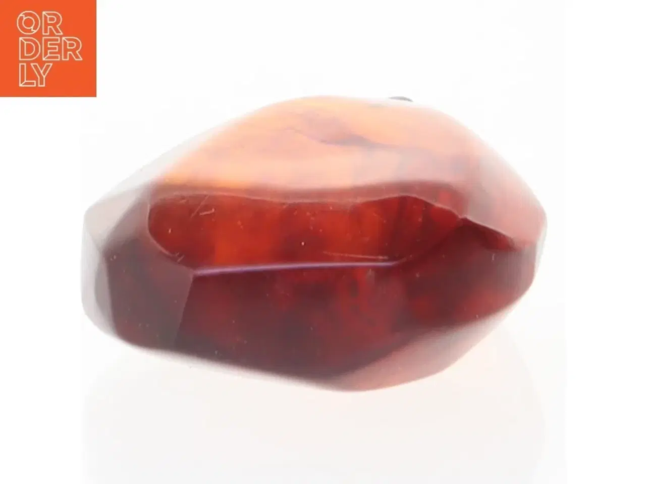 Billede 2 - Ravfarvet vedhæng (str. 4 x 2 cm)