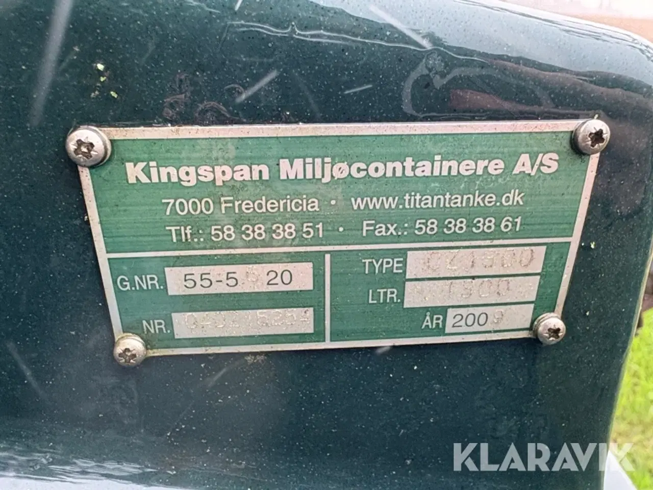 Billede 12 - Spildolie tank Kingspand Miljøcontainer OZ1900