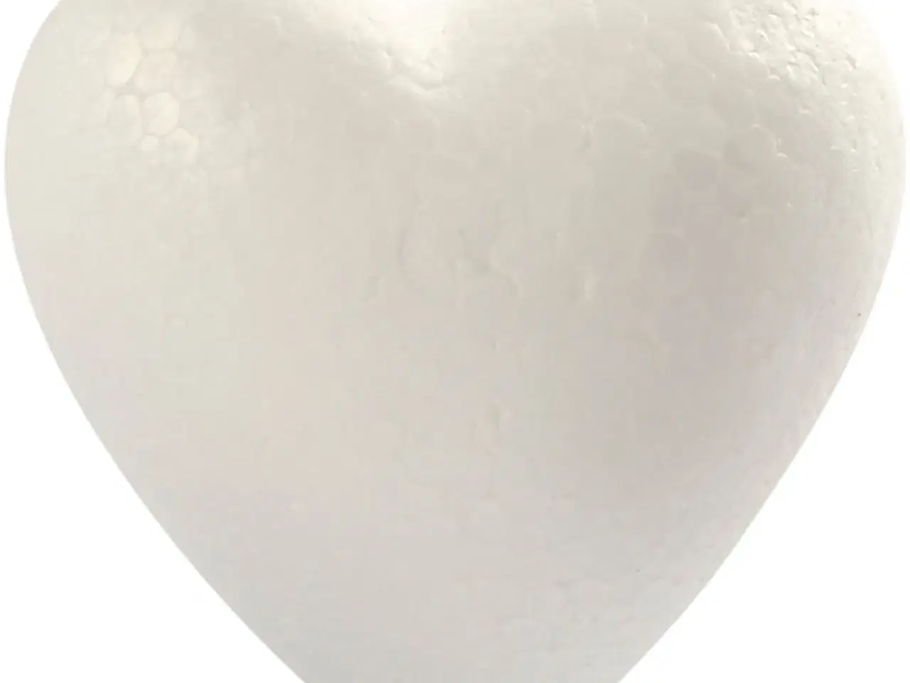 Billede 1 - Buttet Hjerte i Styropor - 5 stk. Hvid Dekoration