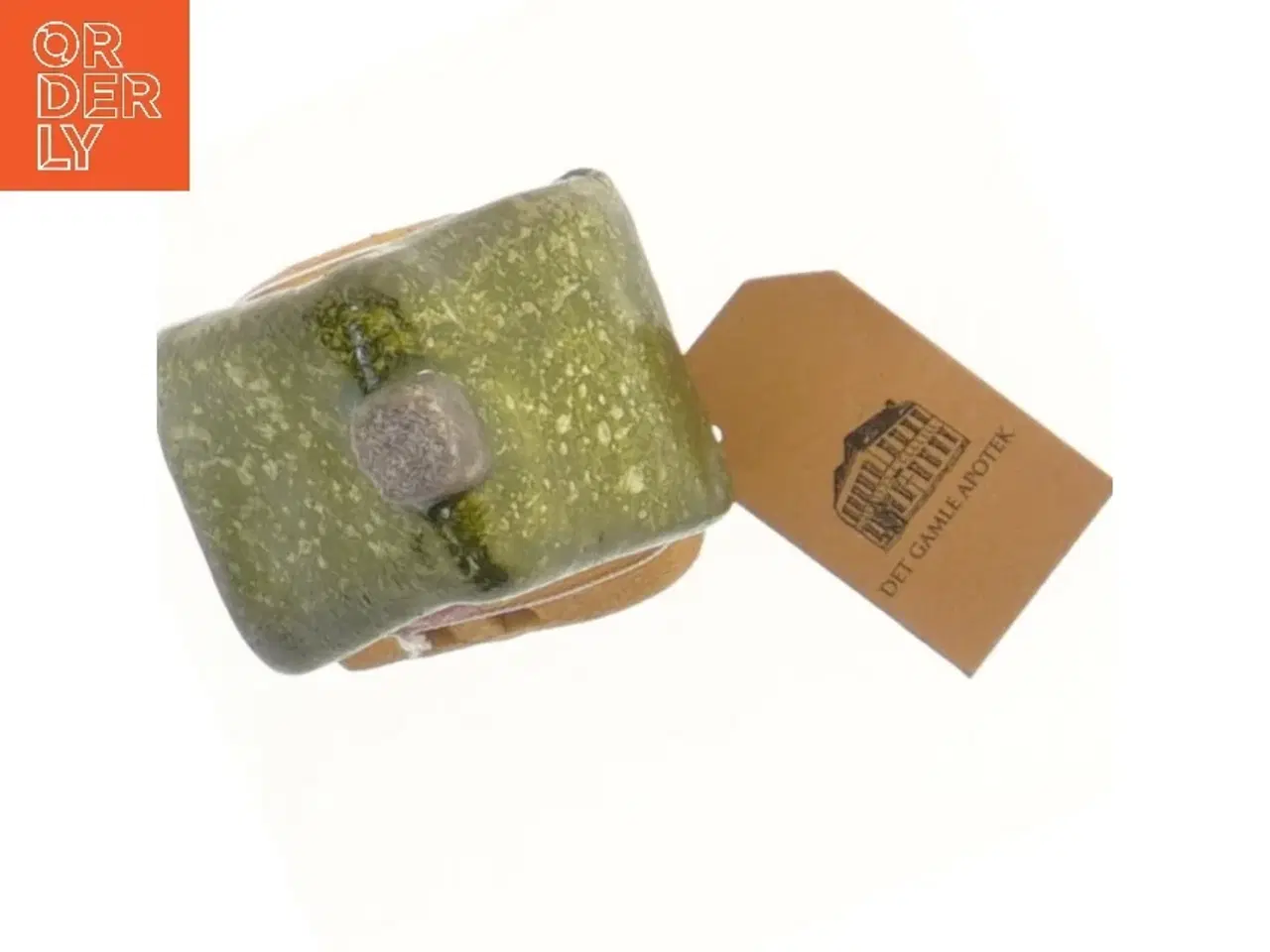 Billede 2 - Keramikhus med græs tag fra Det Gamle Apotek (str. 9x6x6 cm)