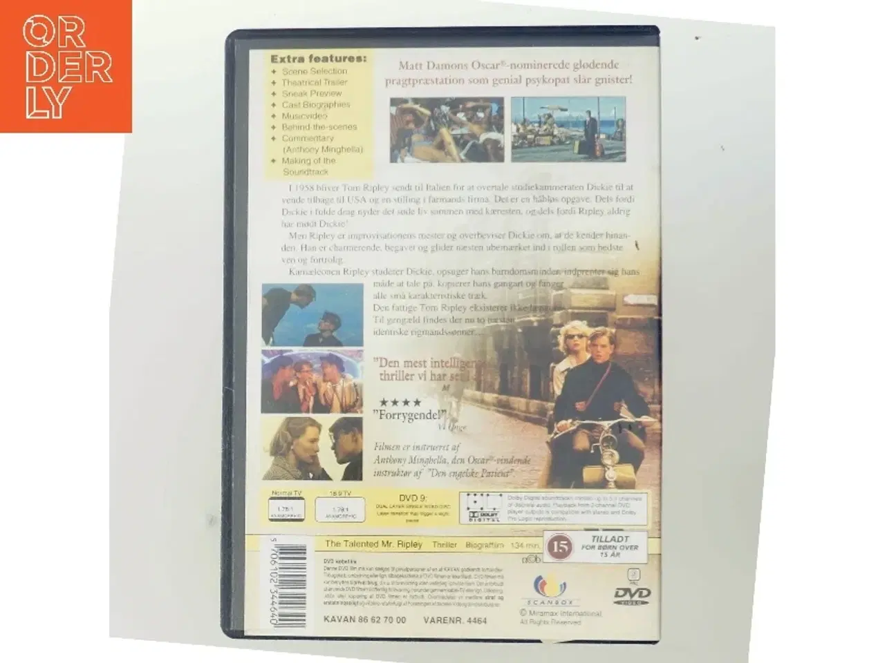 Billede 3 - The Talented Mr. Ripley med Matt Damon (DVD)