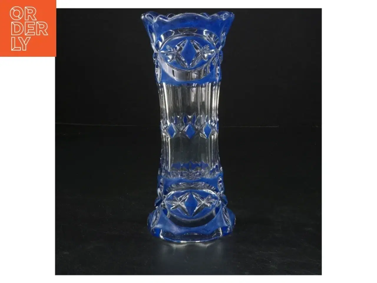Billede 1 - Dekorativ vase i glas (str. 18x7,5 cm)