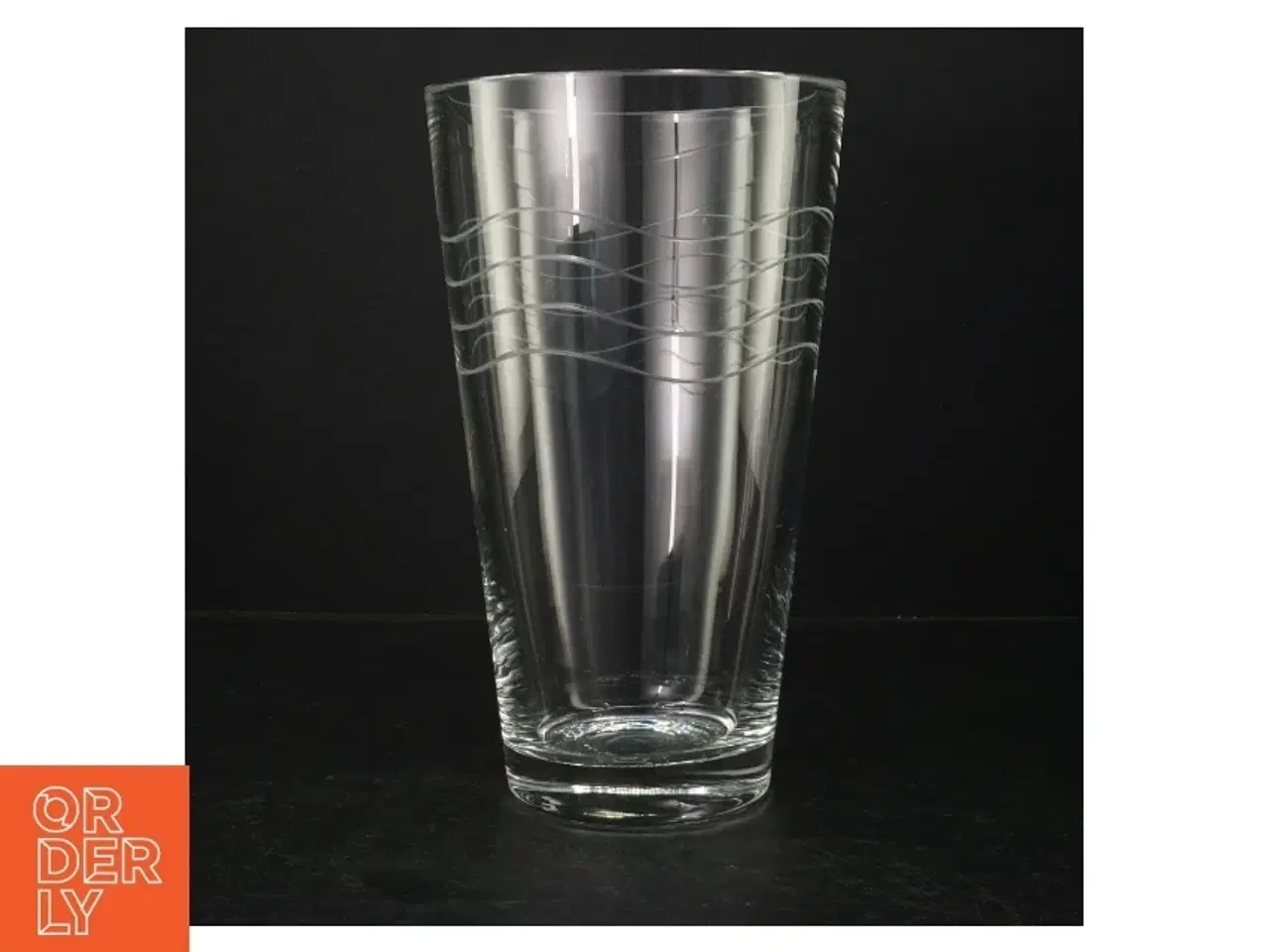 Billede 1 - Glasvase (str. H. 25 cm. ø. 15 cm)
