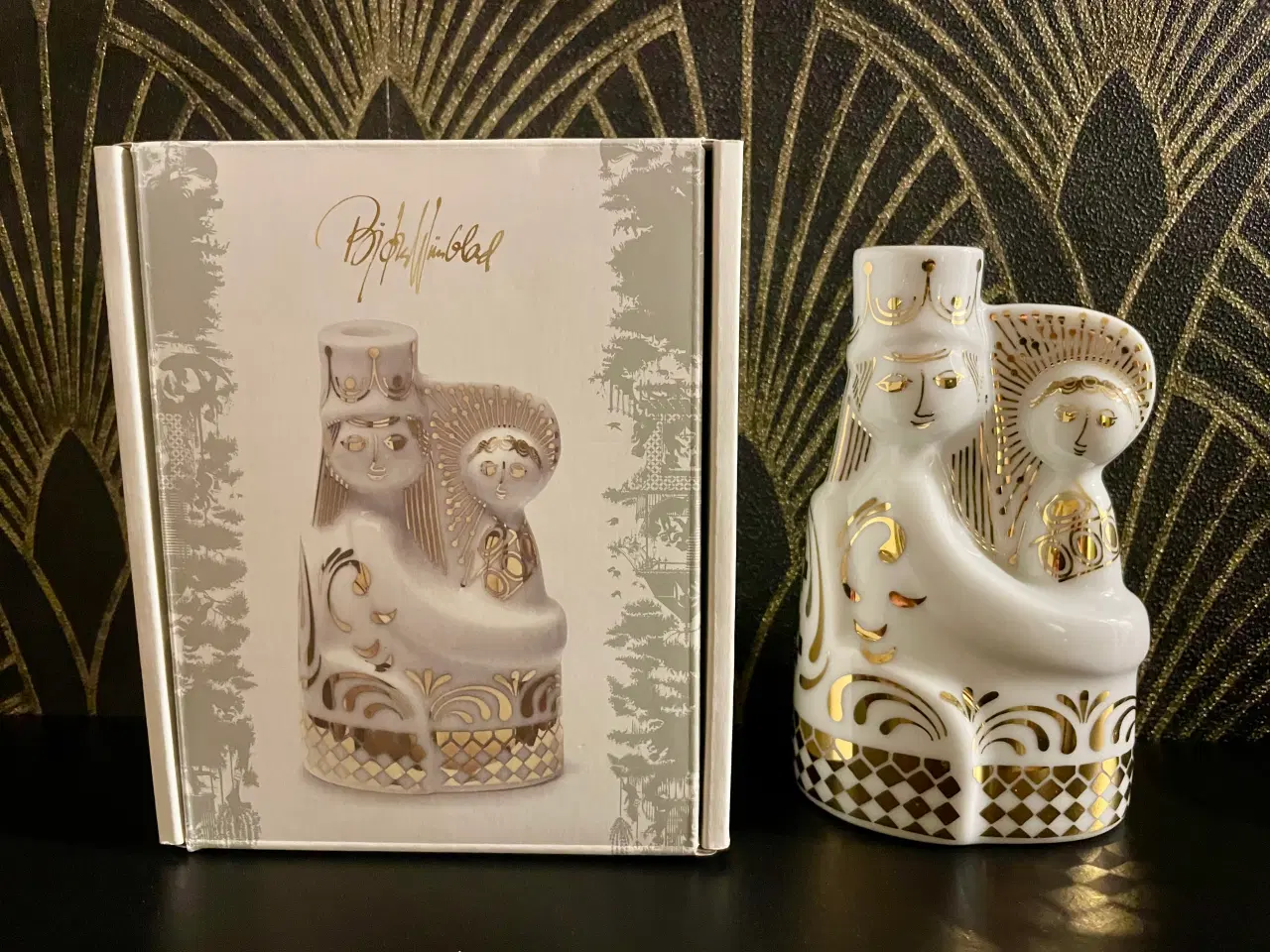 Billede 1 - Bjørn Wiinblad Jesus og Maria hvid og guld