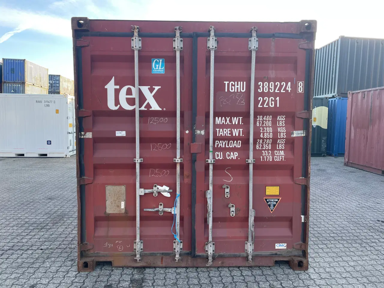 Billede 1 - 20 fods Container- ID: TGHU 389224-8