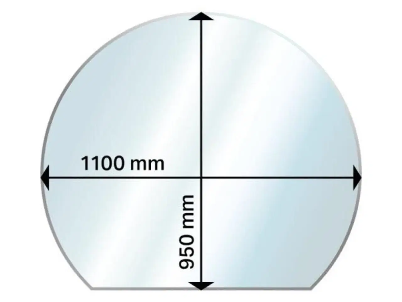 Billede 1 - Glasplade til brændeovn