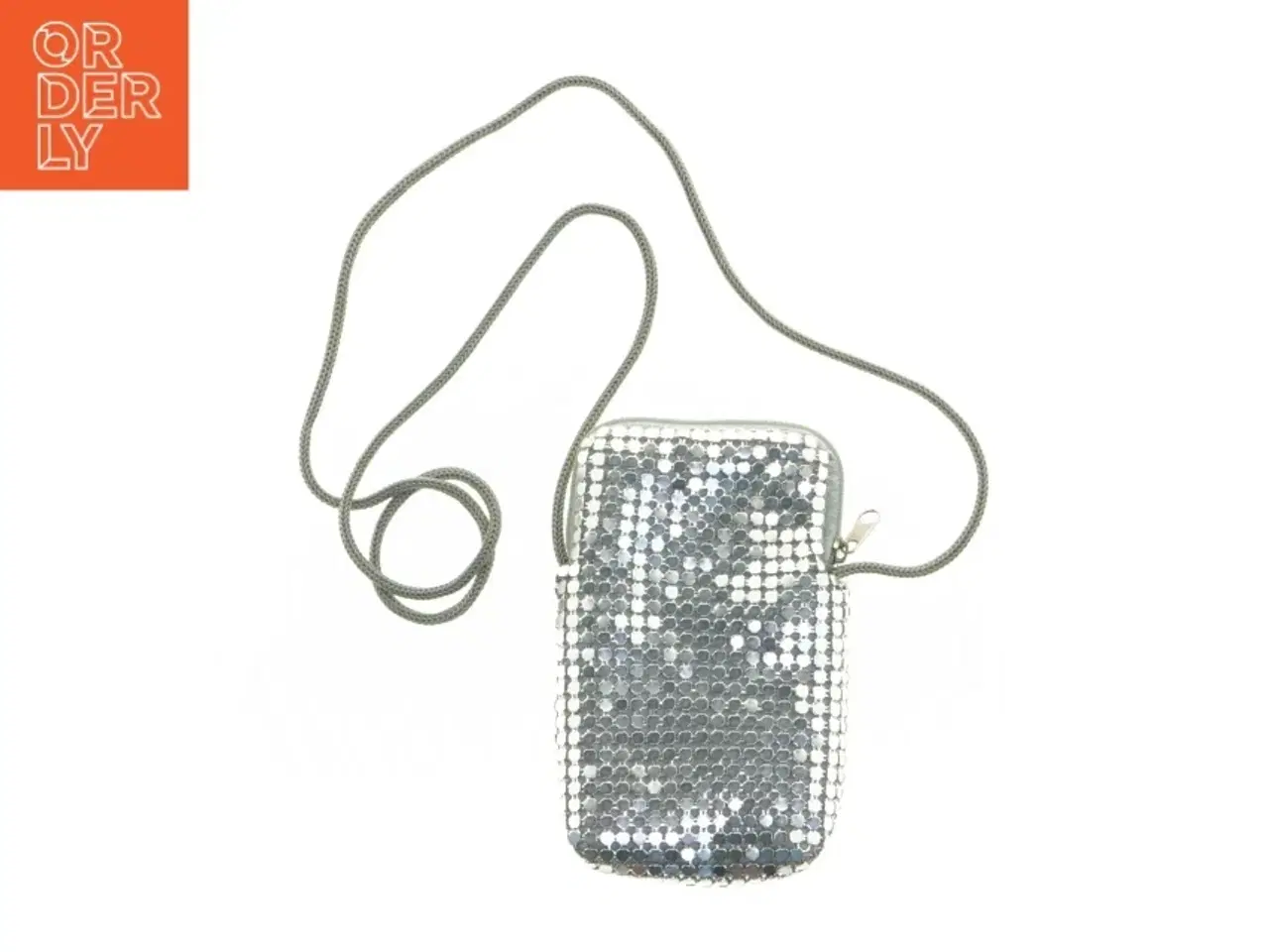 Billede 1 - Sølvfarvet paillet taske (str. 13 x 8 cm)