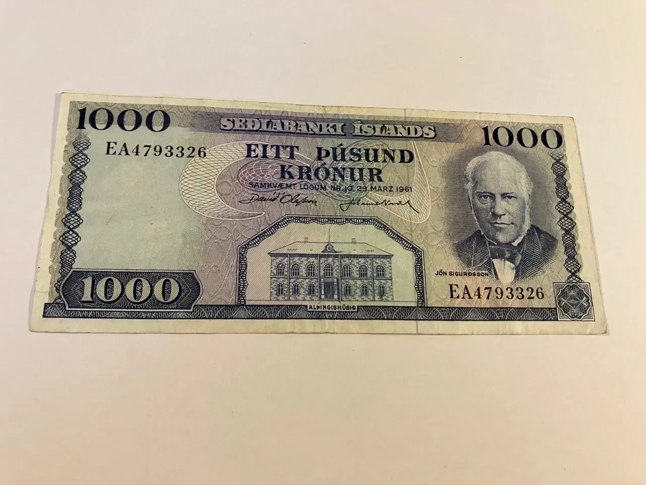 Billede 1 - 1000 Kronur Iceland 1961