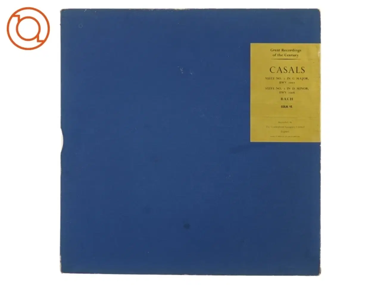 Billede 1 - Casals spiller Bach fra The Gramaphone Company Limited England (str. 30 cm)