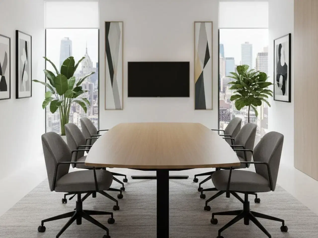 Billede 2 - Dencon Delta Bord – Natur/Sort Stel 200x100x74 cm