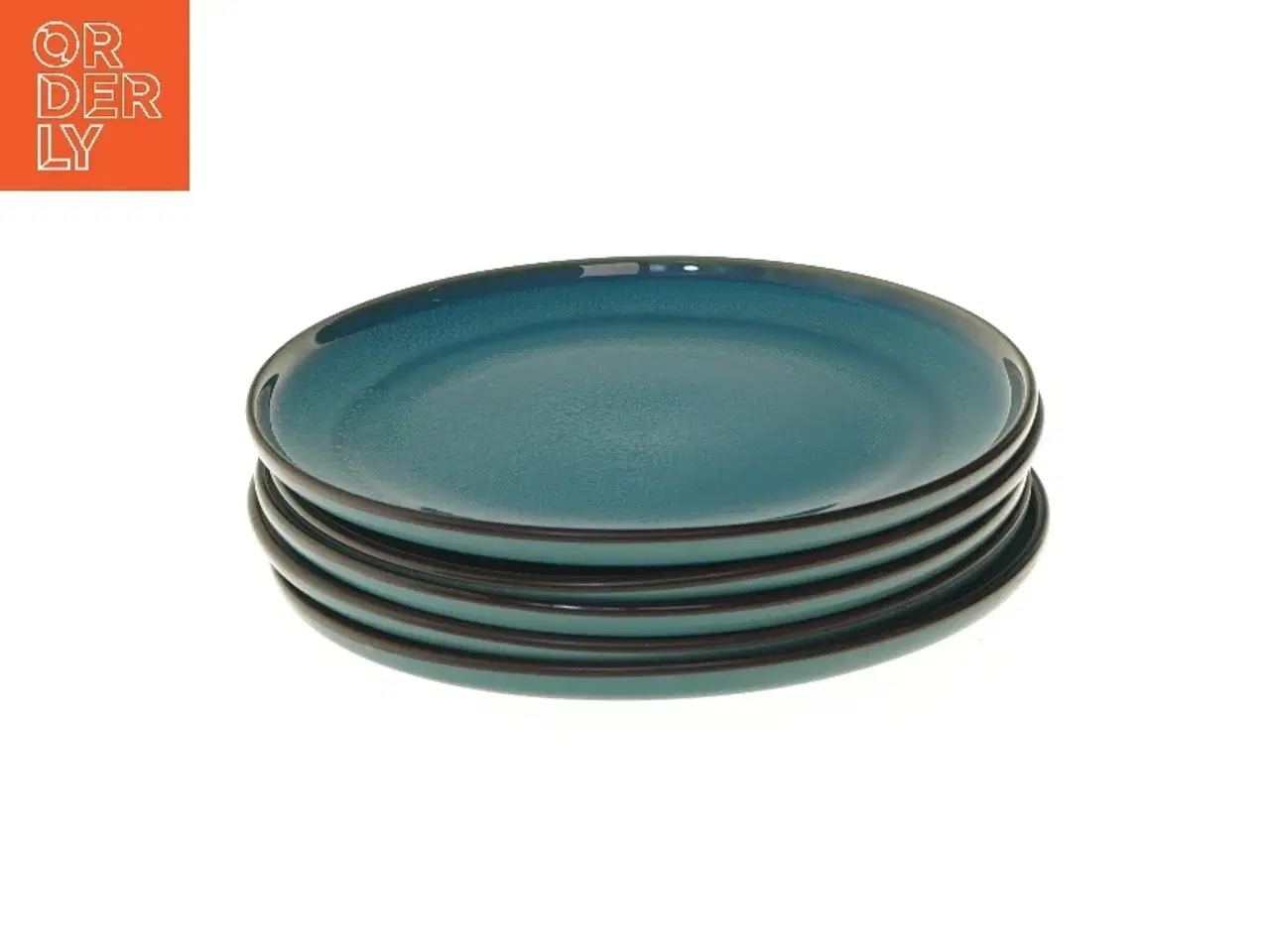 Billede 1 - Sæt af blå tallerkener (str. Ø 27,5 cm)