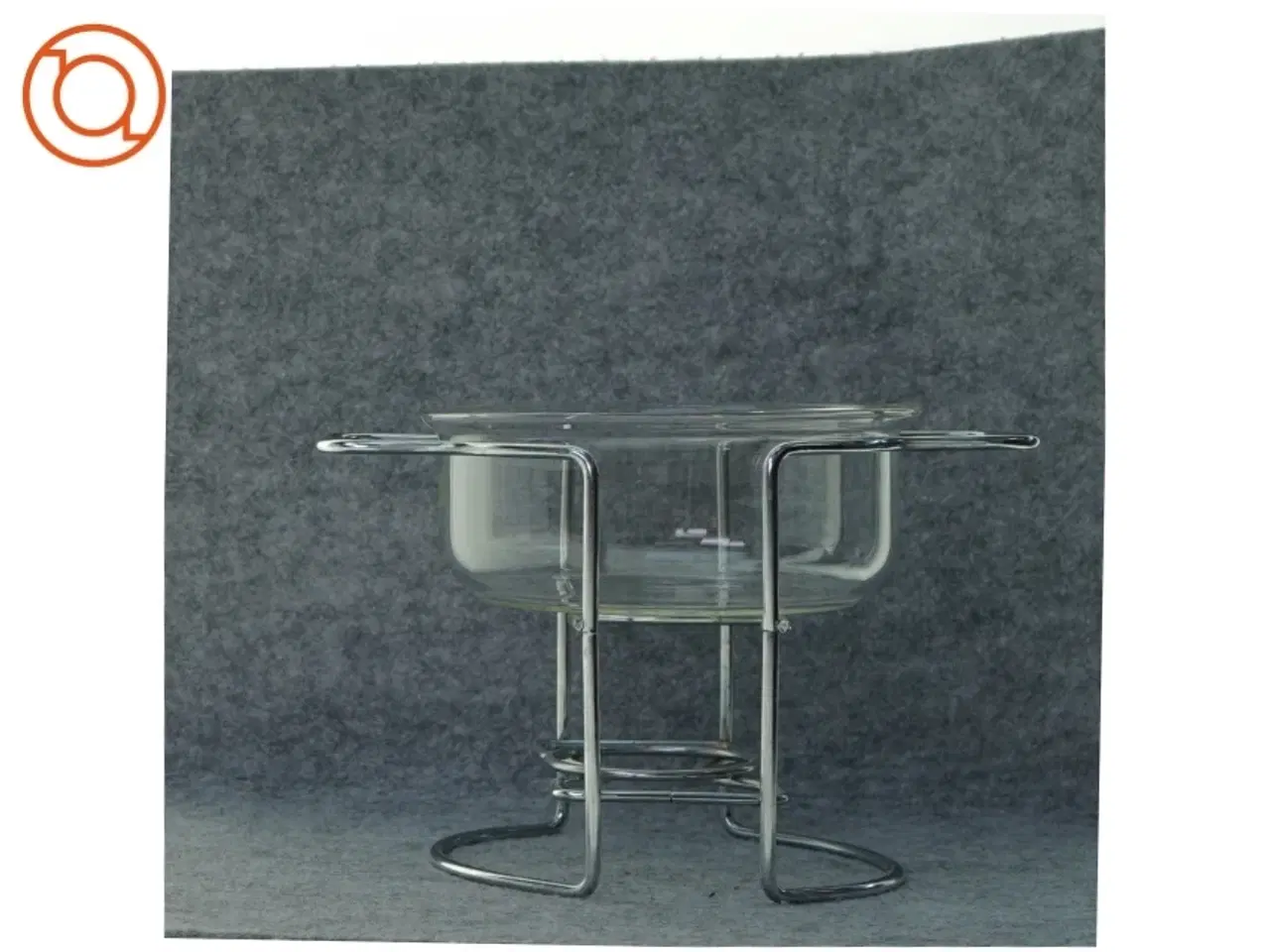 Billede 1 - Glas skål medSauceskål m/ stativ fra Schott (str. 15 x 25 cm)