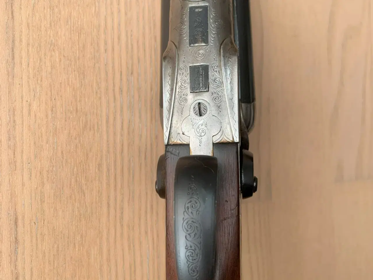 Billede 4 - Haglgevær, belgisk med haner, kaliber 12/65