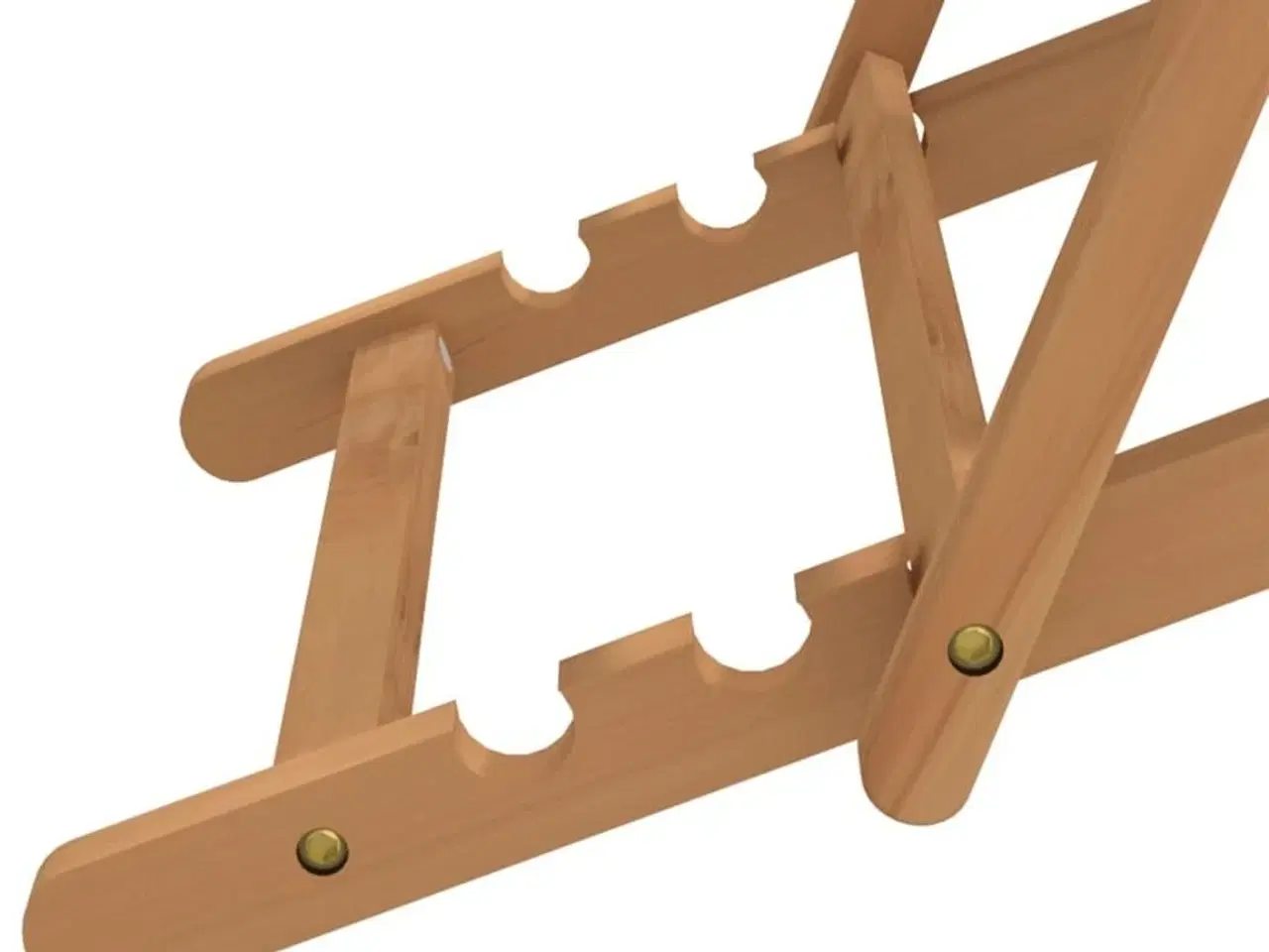 Billede 7 - Foldbar strandstol massivt teaktræ cremefarvet