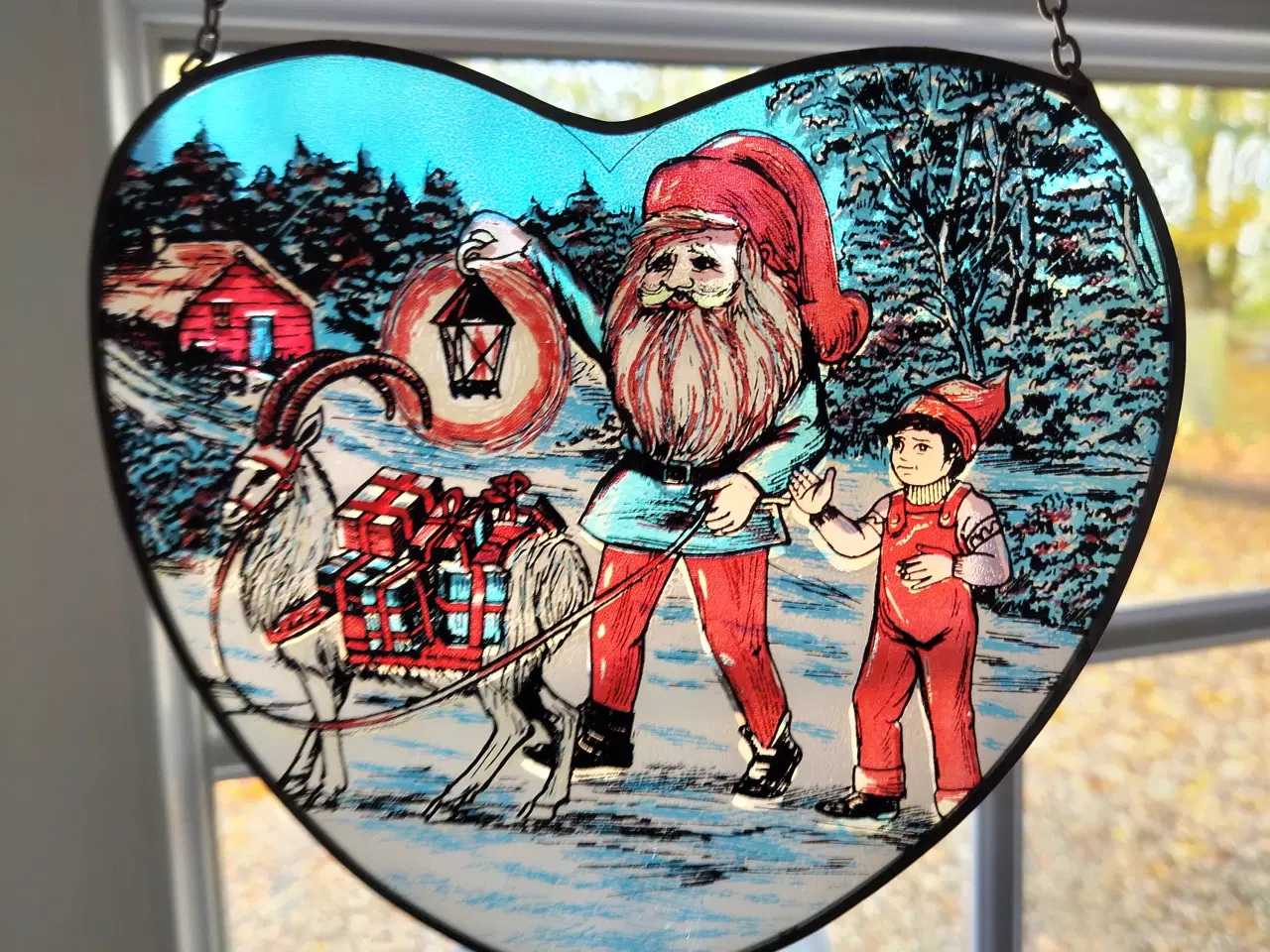 Billede 3 - julepynt gammelt Julehjerte i glas
